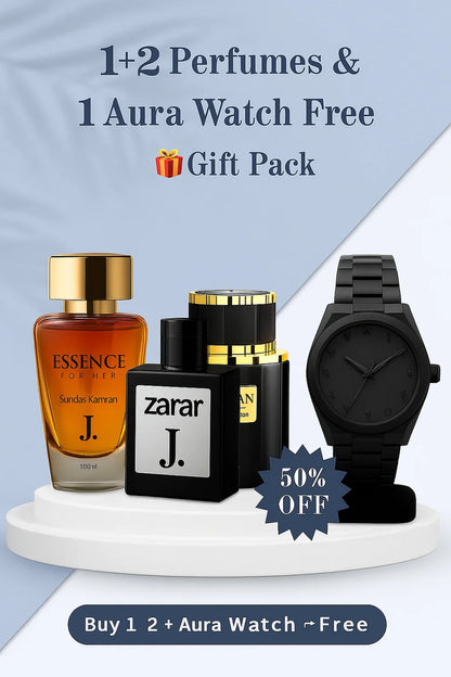 Buy 1 Get 3 Perfume & 1 Watch Free 🎁 Gift Pack
